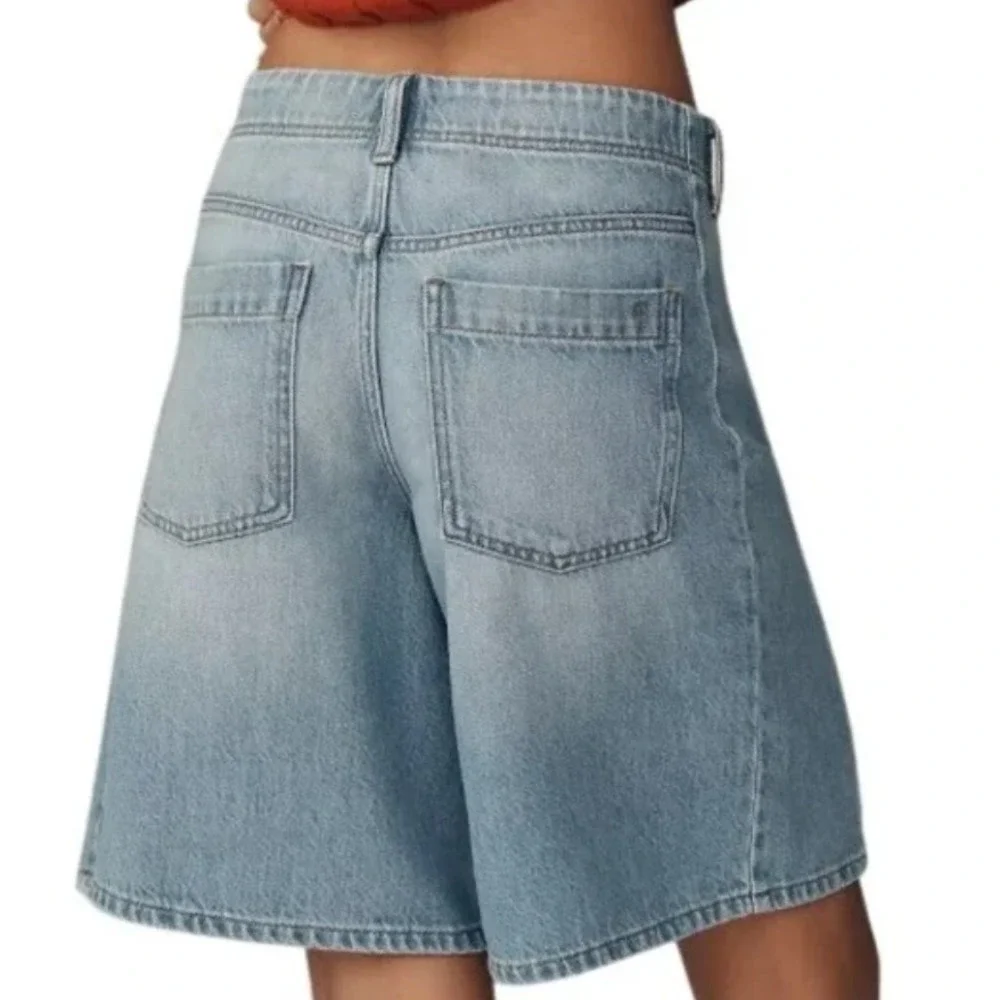 Anthropologie Pilcro Womens 25 The Adi Mid Rise Relaxed Denim‎ Shorts NWT - Picture 3 of 14